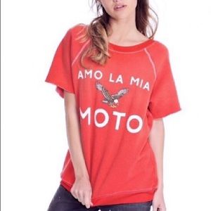 Wildfox Amo La Mia Moto Sweatshirt Tee